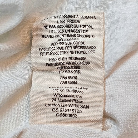 Free People FP Smooth Sailing White Linen Mini Dress Cover Up Sze Medium - Picture 11 of 11